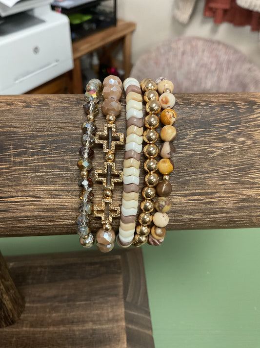 CROSS STRETCH BRACELET SET