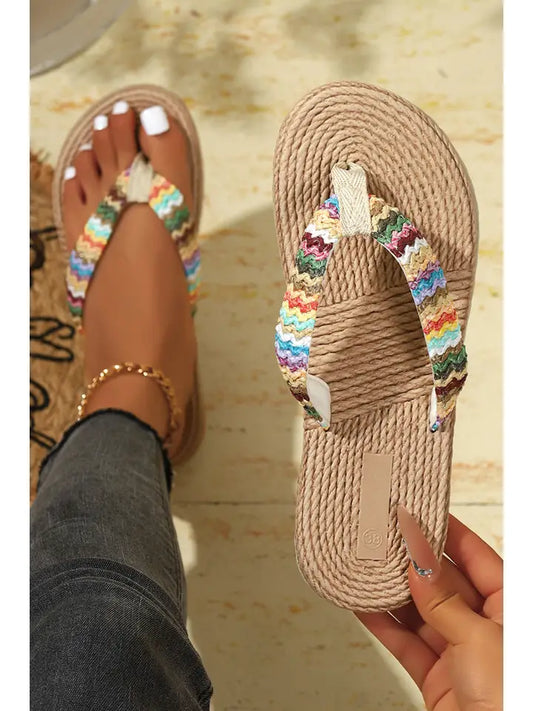 BOHEMIAN MULTICOLOR FLIP FLOPS