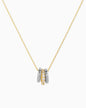 GOLD AND SILVER HOOP NECKLACE