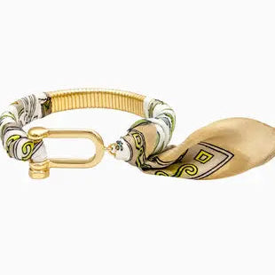 HORSEBIT SCARF BANGLE BRACELET
