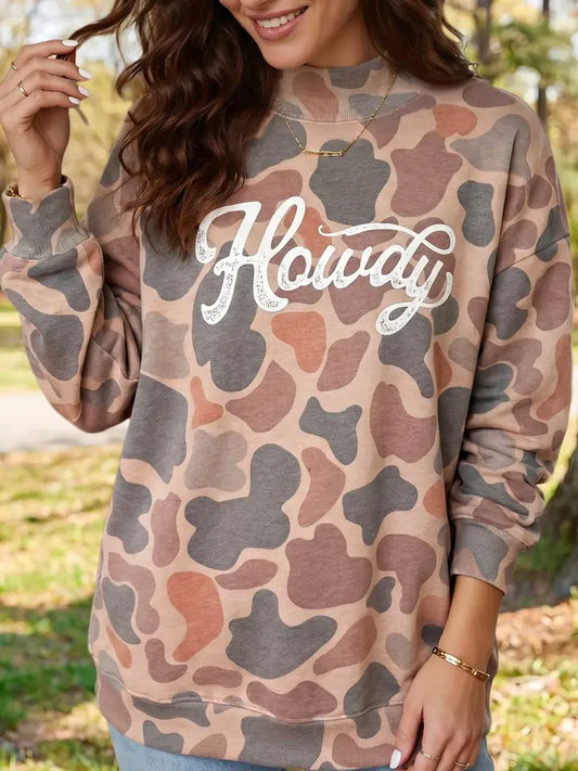CAMO HOWDY OVERSIZED SWEATSHIRT