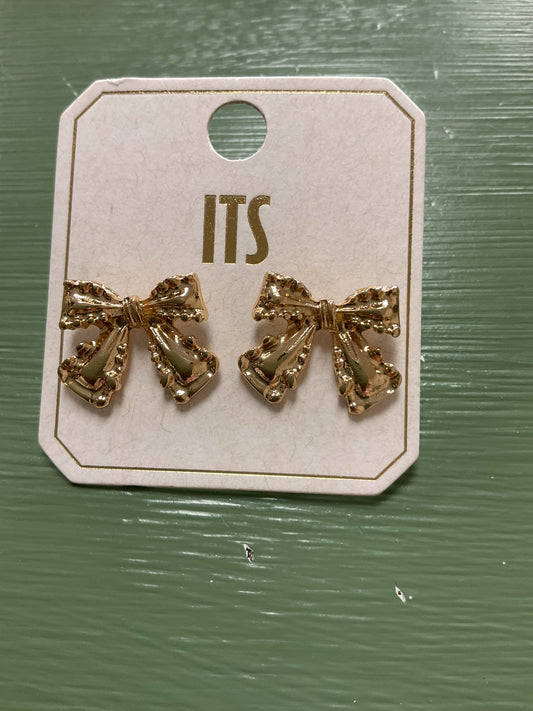 GOLD BOW STUDS