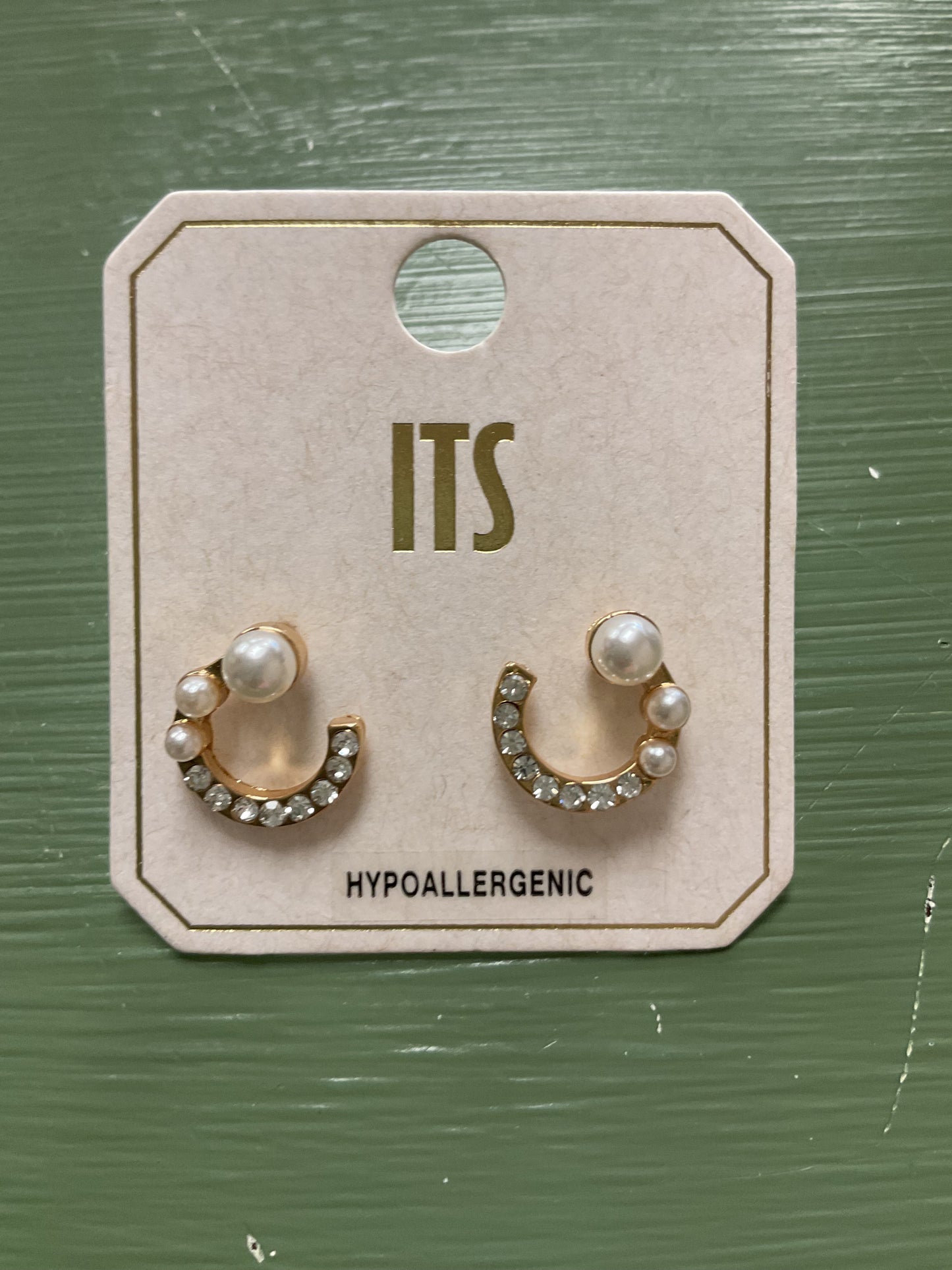 PEARL AND GEM TINY HOOP STUDS