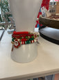 STACKED BEAD XMAS BRACELET W SANTA CHARM