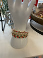 STACKED BEAD BRACELET W CROSSES CHRISTMAS