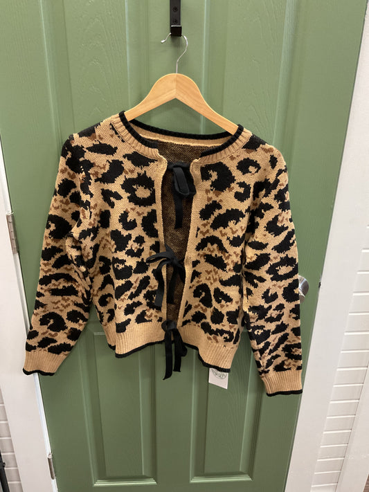 LEOPARD SWEATER W/BOWS