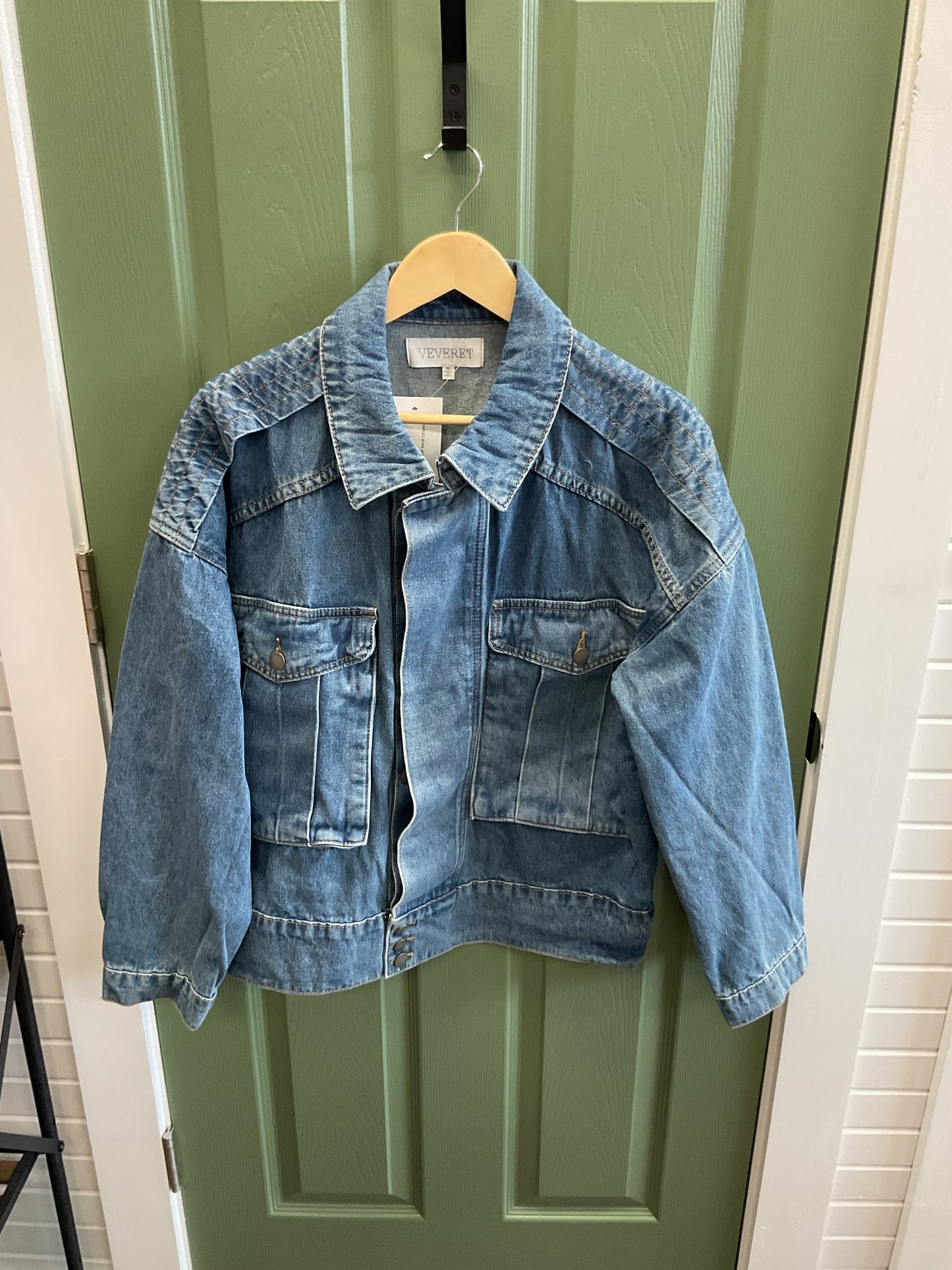 CARGO JEAN JACKET OVERSIZED DENIM