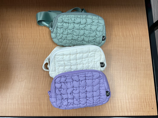 Small puffer quilted fanny pack