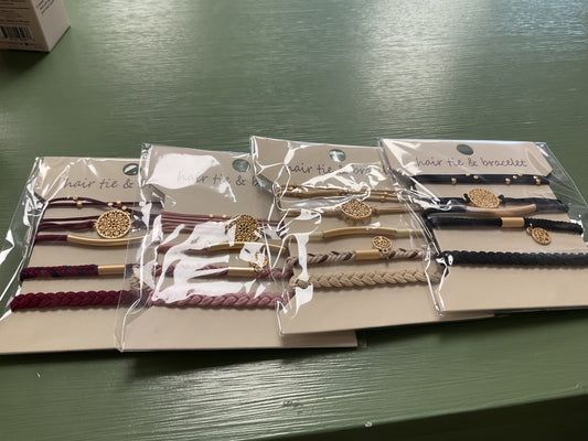 Multicolor dual hair ties and bracelets