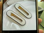 Cream oval hair clip