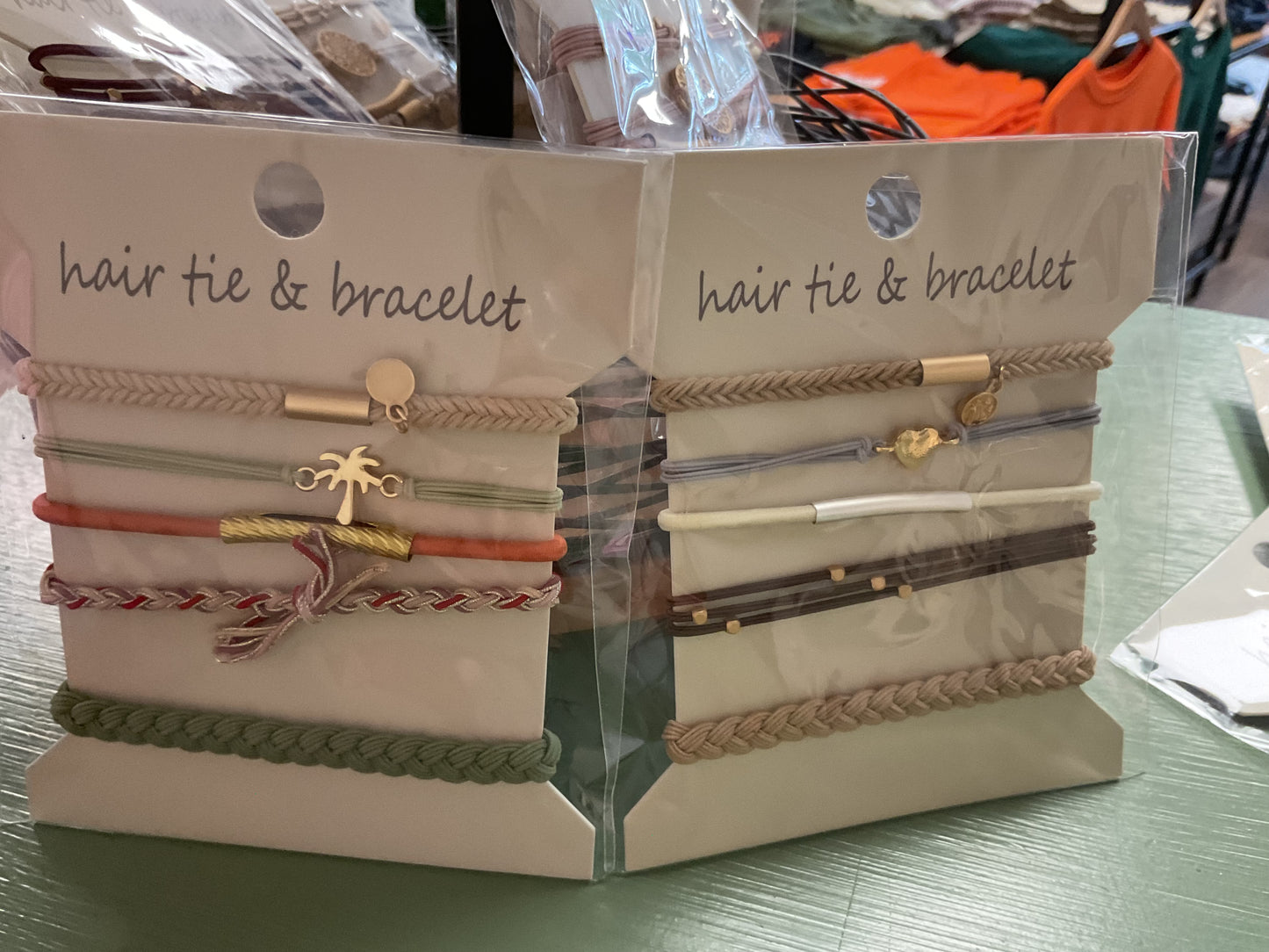 Multicolor dual hair ties and bracelets