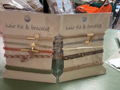 Multicolor dual hair ties and bracelets