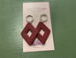 Sweet P burgundy diamond dangle earrings