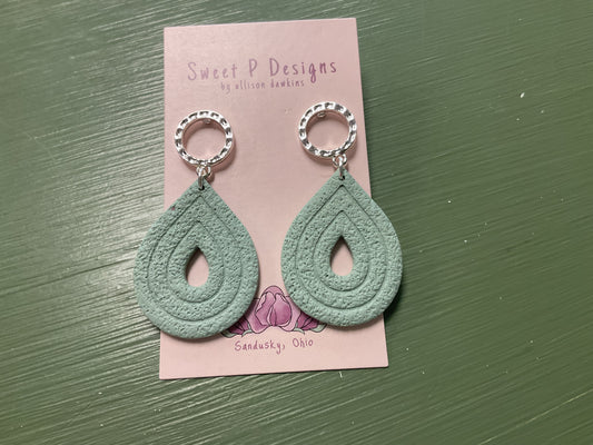 Sweet P sage oval dangles (Copy)