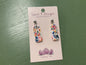 Sweet P flower rectangular dangles