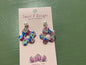 Sweet P multicolor flower dangle earrings