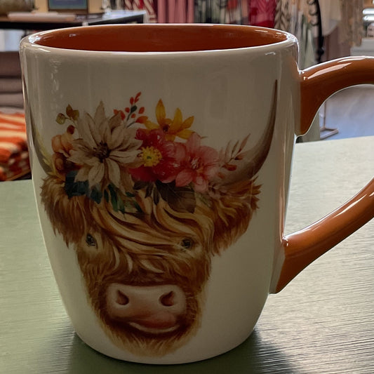 Fall cow mug