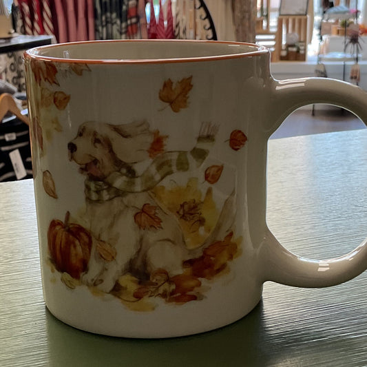 Fall dog mug