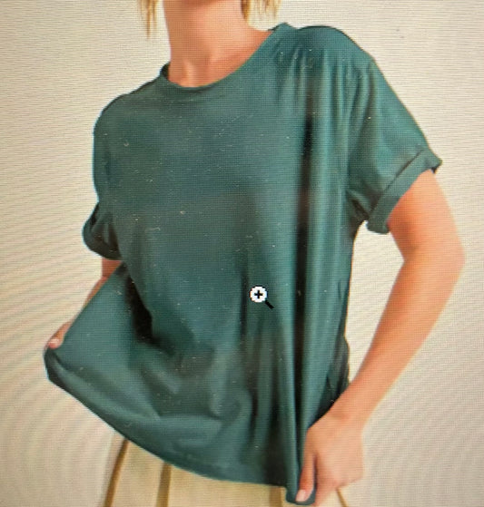Teal green tee shirt