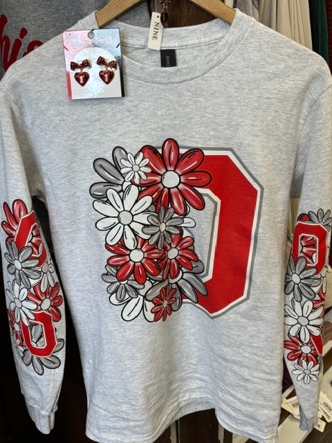 OHIO FLORAL LONG SLEEVE TSHIRT