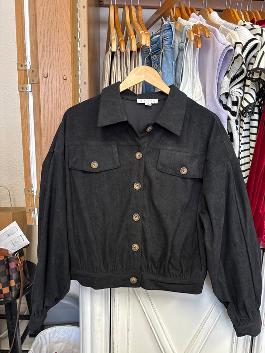BLACK CORDOROY JACKET