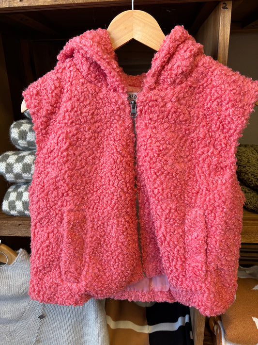 CORAL SHERPA HOODED VEST