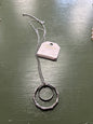 SILVER LONG NECKLACE W TWO RINGS