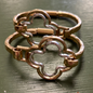 TWO TONE CLOVER BANGLE BRACELET