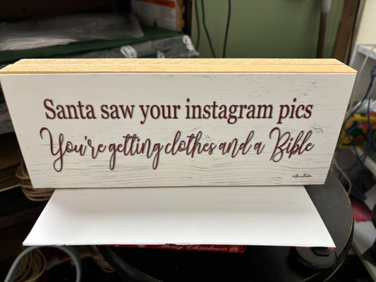 SANTA SAW INSTAGRAM SIGN