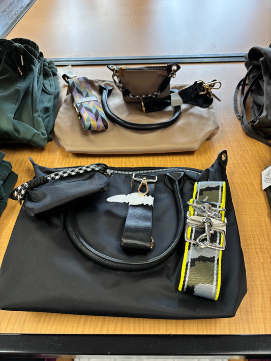 BC TOTE BAG WITH SMALL BAG INSIDE, TWO STRAPS