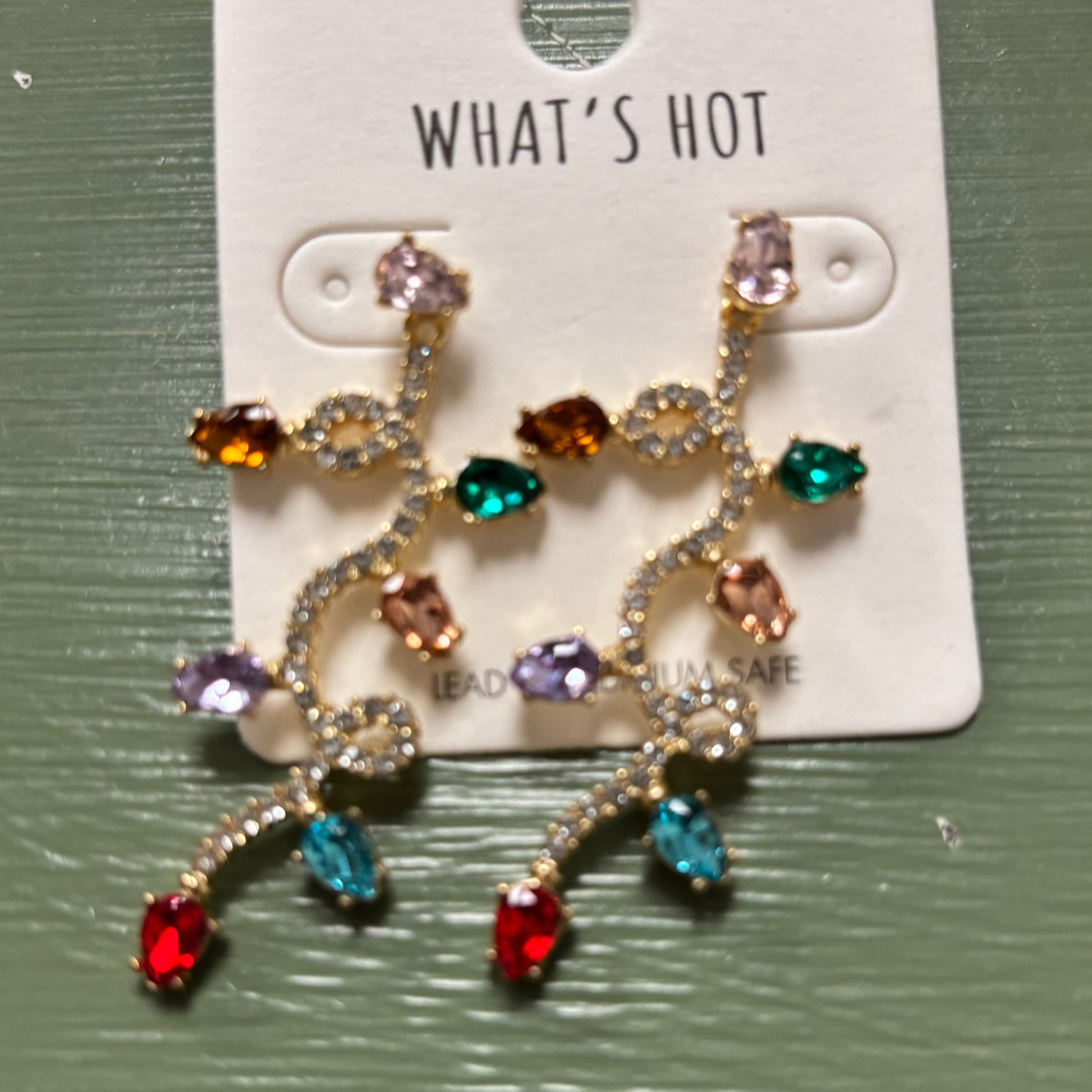 CHRISTMAS LIGHTS EARRINGS