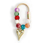 BEADED HEART CHARM KEYCHAIN