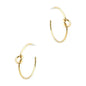 THIN GOLD HOOP W KNOT EARRINGS