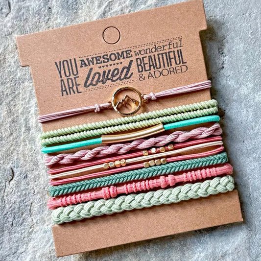 MULTICOLOR MOUTAIN CHARM NO SNAG HAIR TIE