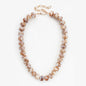 TAN AND BROWN BEAD NECKLACE