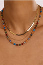 NATURAL STONE LAYERED NECKLACE