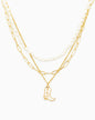 GOLD AND PEARL BOOT CHARM NECKLACE