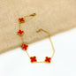 RED FOUR LEAF BRACELET