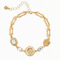 ROSE GOLD STONE CHARM BRACELET