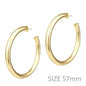 SATIN GOLD HOOP EARRINGS