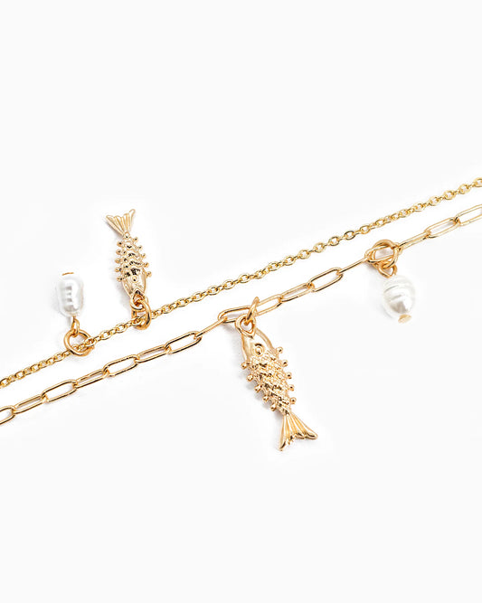 SEA LIFE SARDINE BRACLETT GOLD