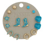 TURQUOISE WESTERN STUD EARRING SET