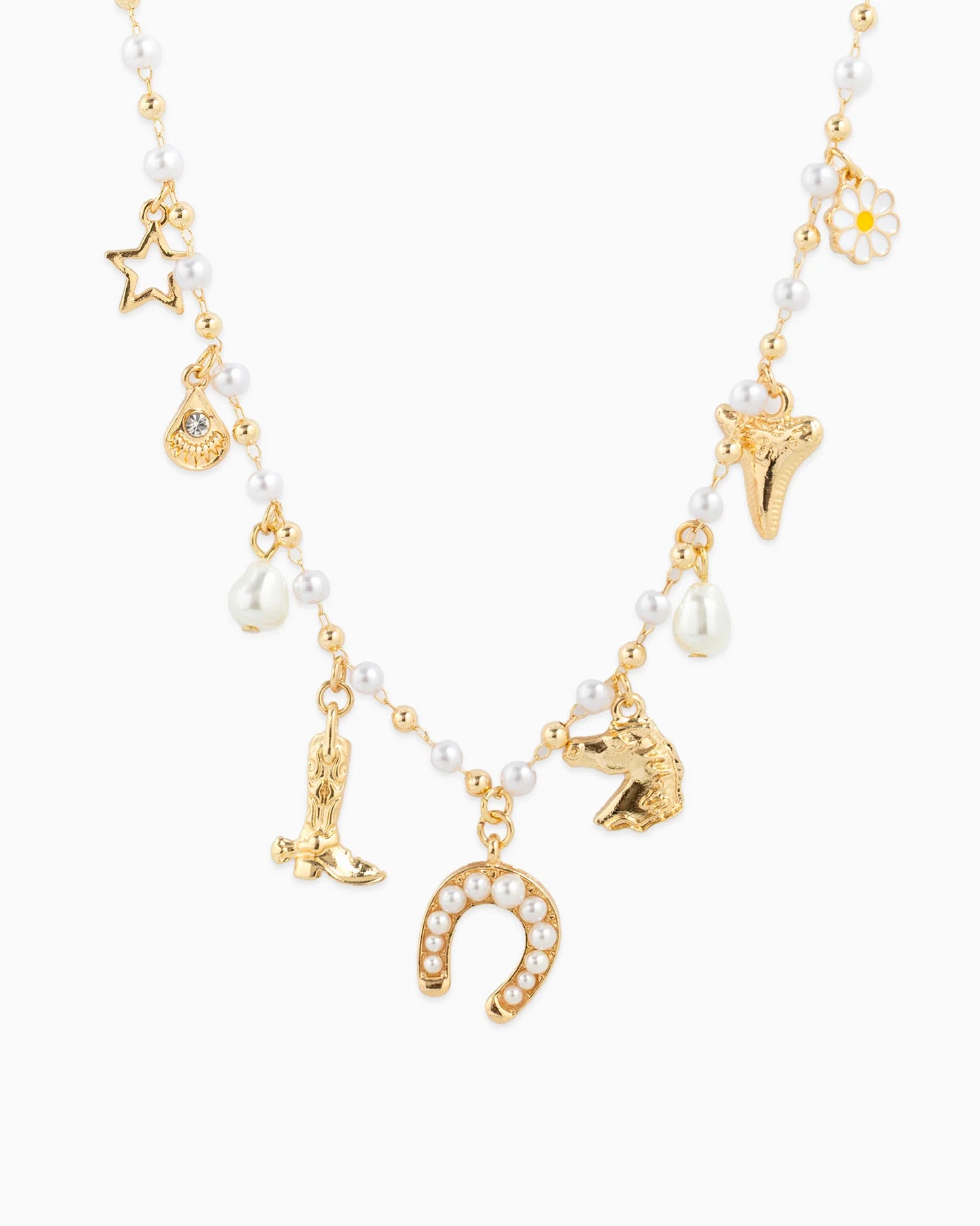 WESTERN ICON PEARL GOLD COUNTRY CHARM