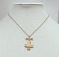 SQUARE GOLD CROSS NECKLACE