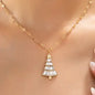 XMAS TREE CRYTSTAL NECKLACE