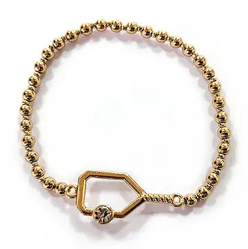 GOLD BEAD PICKLEBALL BRACELET