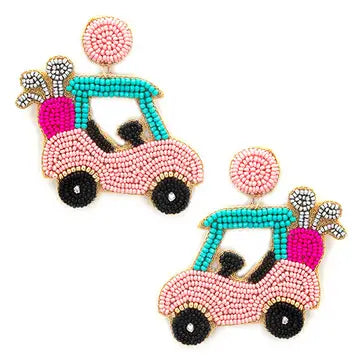 GOLF CART BEAD EARRINGS