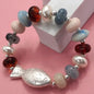 BEAD BRACELET W SILVER FISH