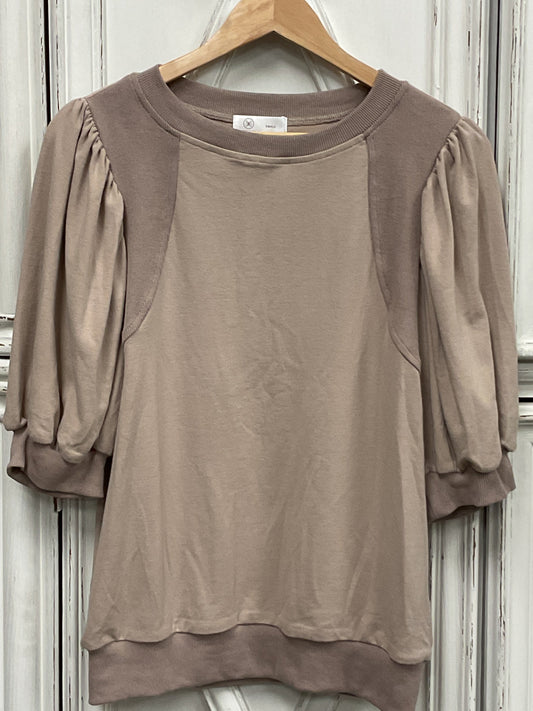 Tan Bishop sleeve shirt