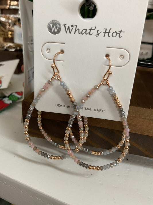 Beaded hoop earrings